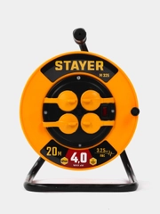 Силовой удлинитель на катушке STAYER М-325 ПВС 3х2.5 удлинитель электрический