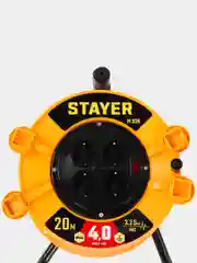 Силовой удлинитель на катушке STAYER М-325 ПВС 3х2.5 удлинитель электрический