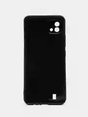 Черный чехол для Realme C11 2021 / C20, Реалми С20, силиконовый, под карбон