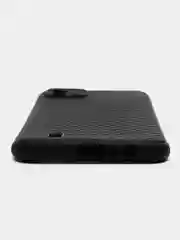 Черный чехол для Realme C11 2021 / C20, Реалми С20, силиконовый, под карбон