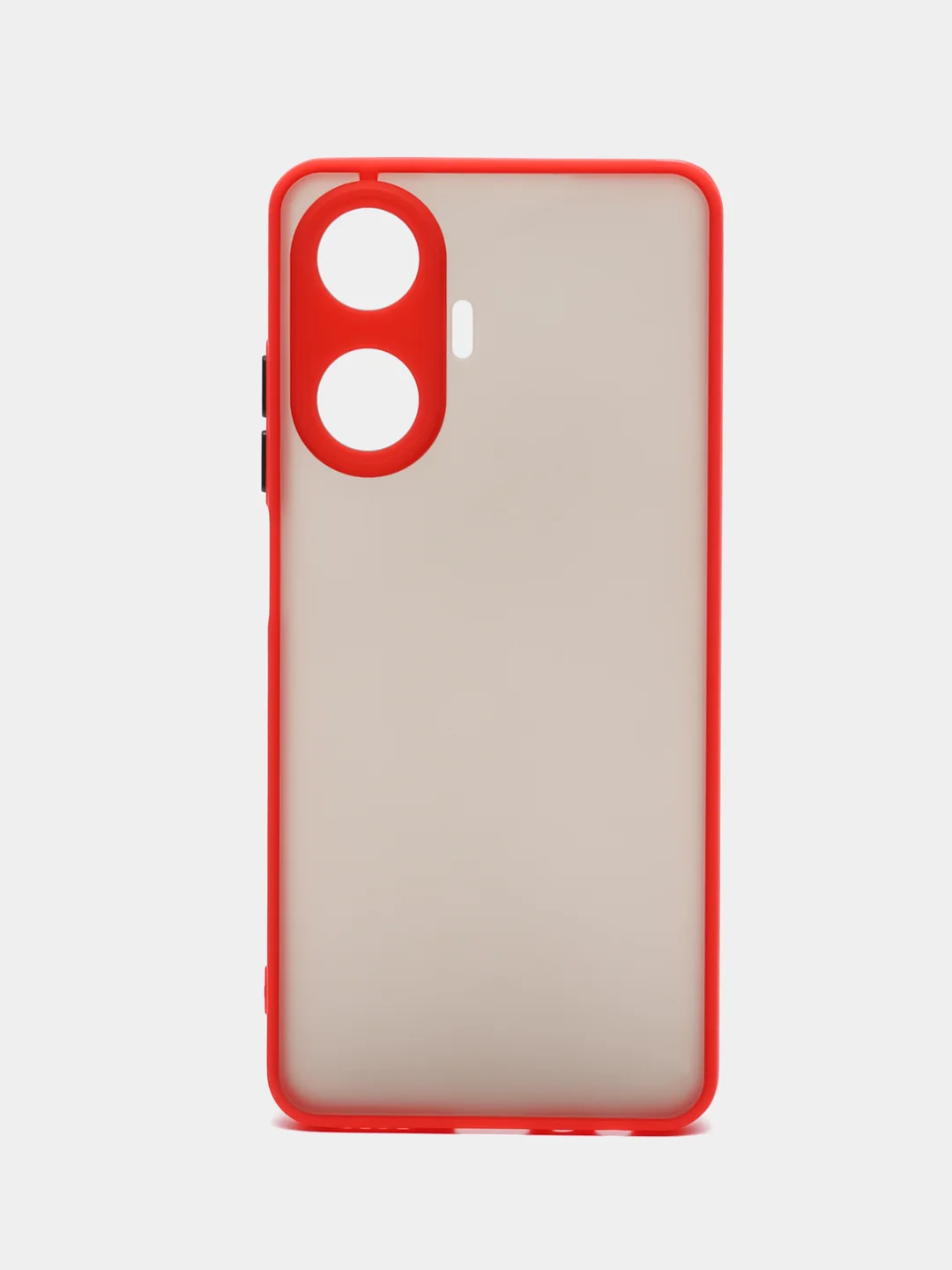 Красный чехол Realme C55 / Реалми С55, пластиковый, матовый, с цветными кнопками