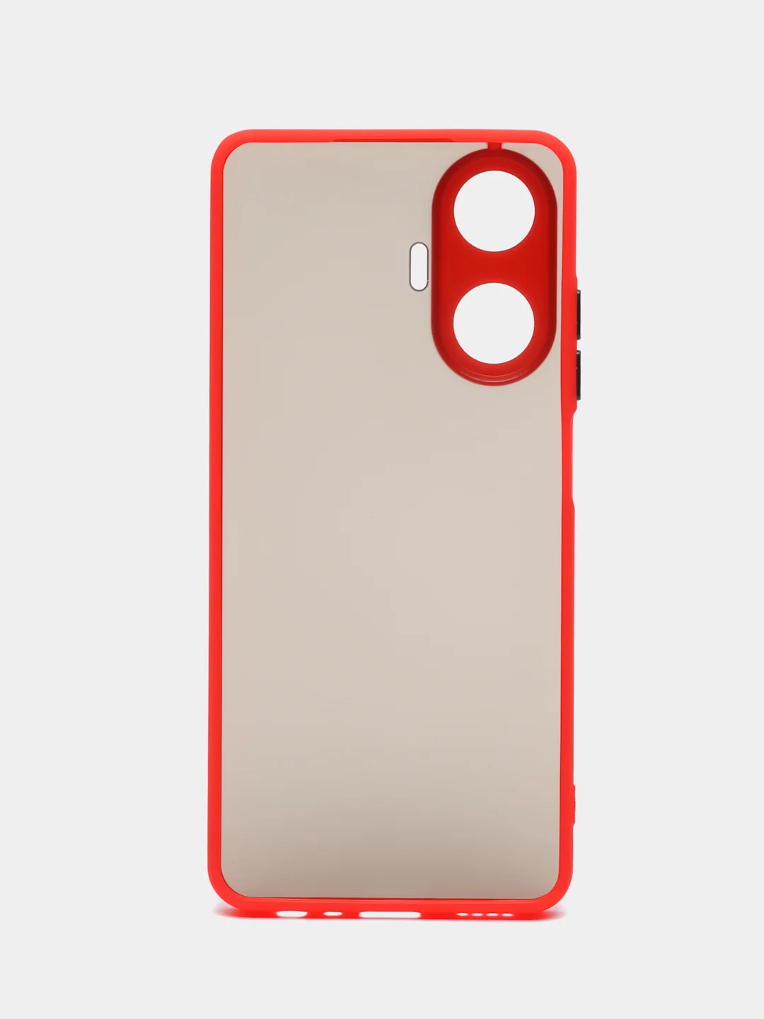 Красный чехол Realme C55 / Реалми С55, пластиковый, матовый, с цветными кнопками