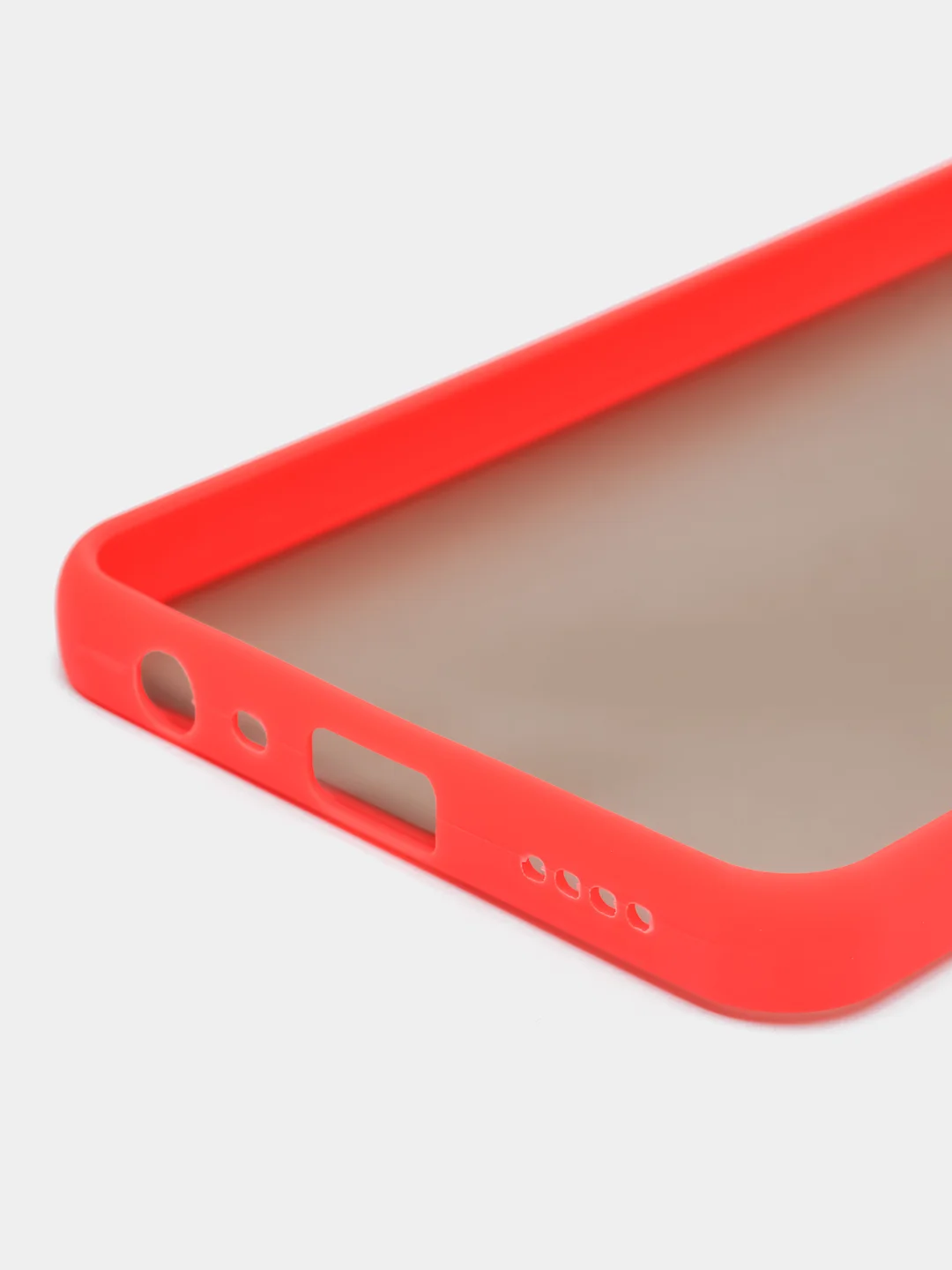 Красный чехол Realme C55 / Реалми С55, пластиковый, матовый, с цветными кнопками