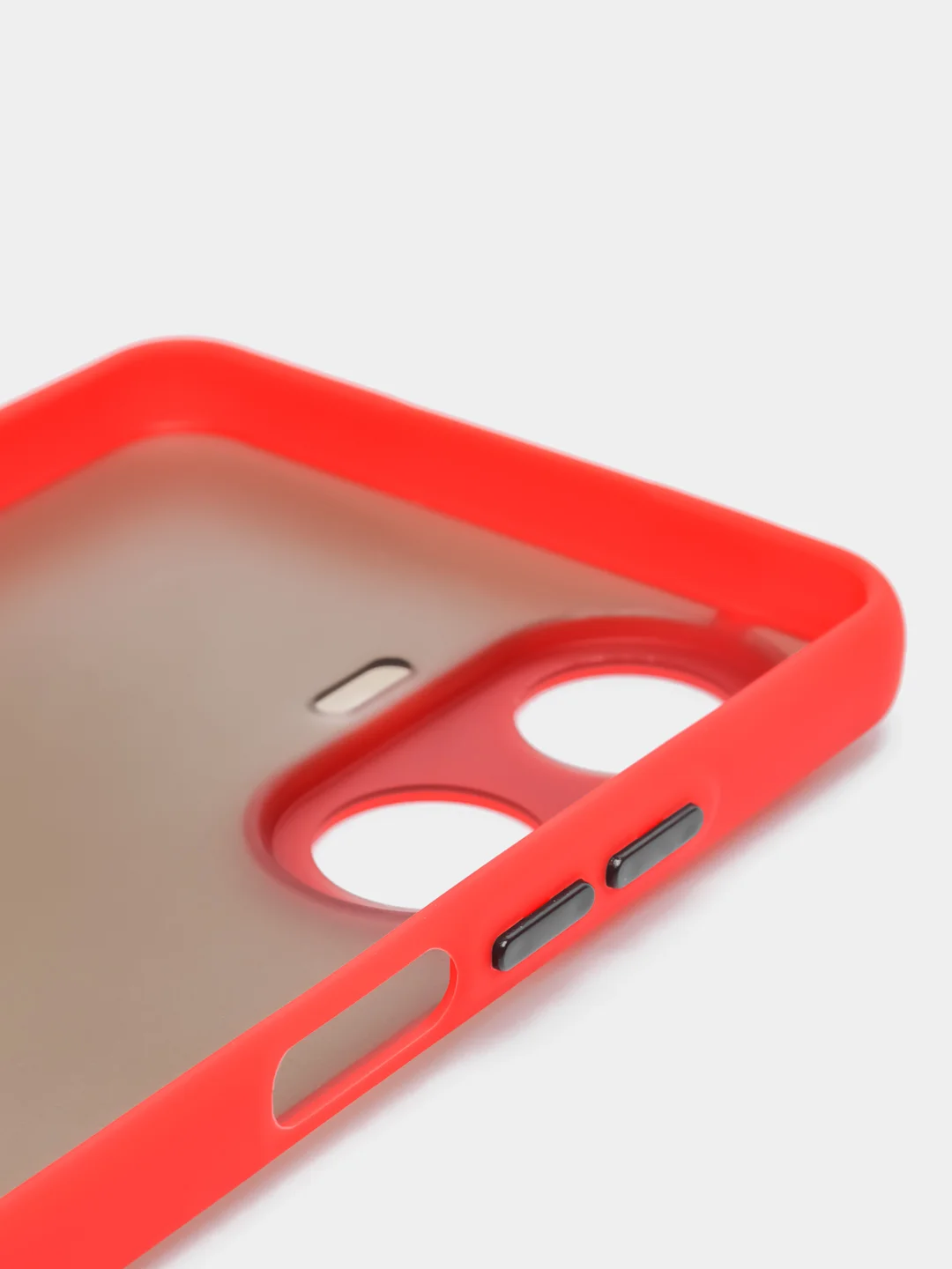 Красный чехол Realme C55 / Реалми С55, пластиковый, матовый, с цветными кнопками