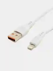 Белый lightning кабель для зарядки телефона iPhone 11/12/13 Pro/Max, быстрая зарядка 2.4A