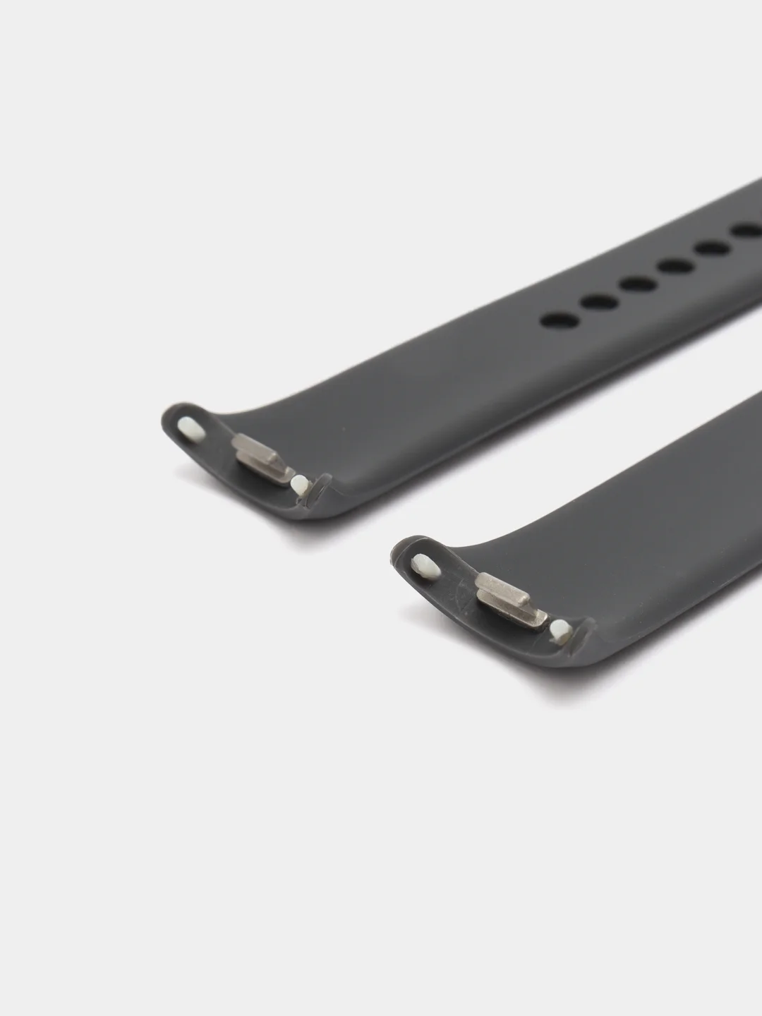 Хром силиконовый ремешок с металлическим креплением для Xiaomi Mi Band 8