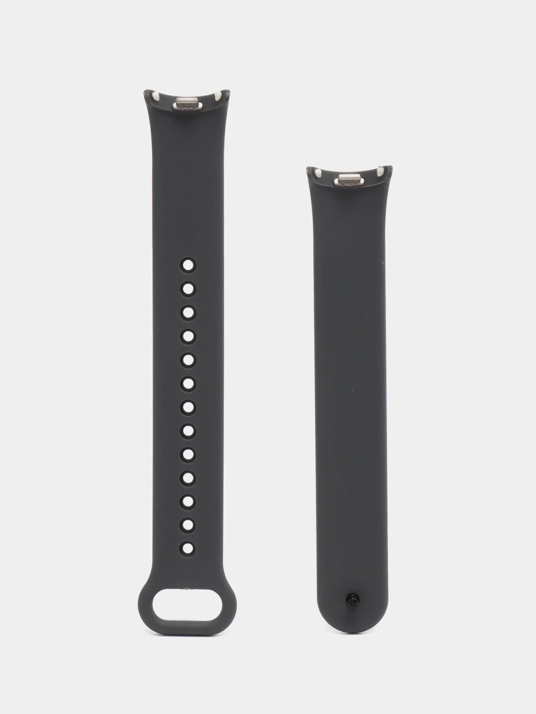 Хром силиконовый ремешок с металлическим креплением для Xiaomi Mi Band 8