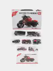 Красный конструктор мотоцикл Motorcycle, блочный, сборный, 302-308 деталей