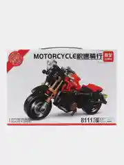 Красный конструктор мотоцикл Motorcycle, блочный, сборный, 302-308 деталей
