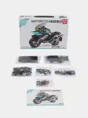 Голубой конструктор мотоцикл Motorcycle, блочный, сборный, 302-308 деталей