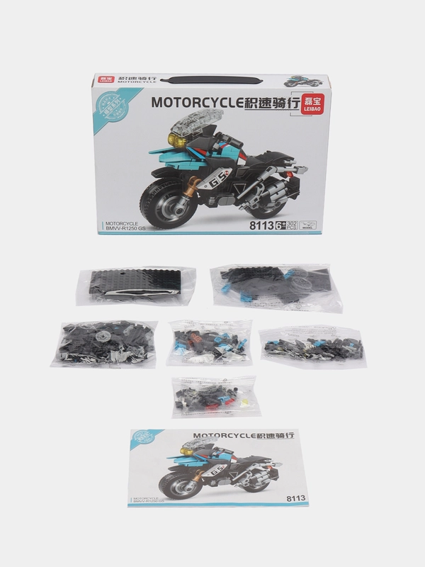 Конструктор мотоцикл Motorcycle, блочный, сборный, 302-308 деталей