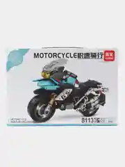 Голубой конструктор мотоцикл Motorcycle, блочный, сборный, 302-308 деталей