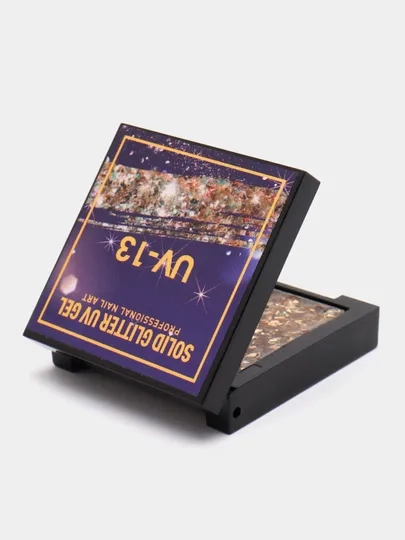 UV/LED, твердый блестящий гель-глиттер, для дизайна ногтей, гель-лак для ногтей