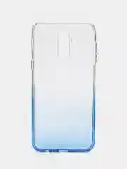 Голубой силиконовый чехол на Samsung Galaxy J8 2018