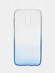 Голубой силиконовый чехол на Samsung Galaxy J8 2018