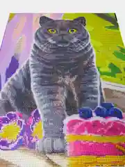 Алмазная мозаика, 40 х 50 см, на подрамнике, "Кот"