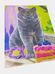 Алмазная мозаика, 40 х 50 см, на подрамнике, "Кот"