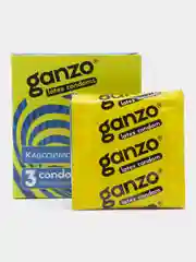 Синий презервативы Ganzo, по 3 шт