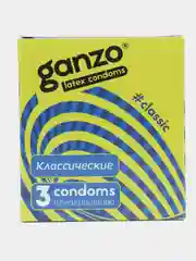 Синий презервативы Ganzo, по 3 шт