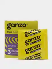 Фиолетовый презервативы Ganzo, по 3 шт
