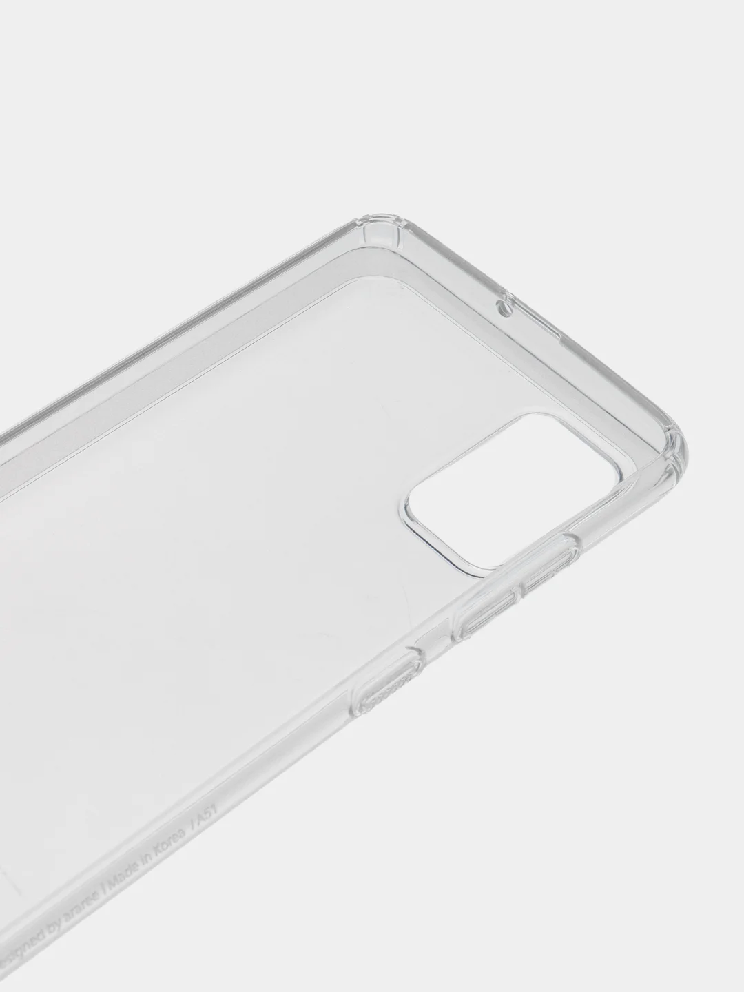 Прозрачный чехол силиконовый для Samsung Galaxy A51 накладка, плотный бампер затемненный Araree