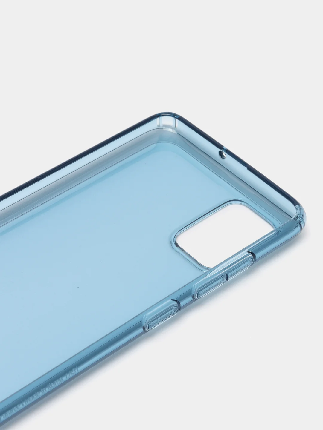 Голубой чехол силиконовый для Samsung Galaxy A51 накладка, плотный бампер затемненный Araree