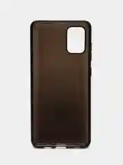 Черный чехол силиконовый для Samsung Galaxy A71 накладка бампер черный / прозрачный Araree