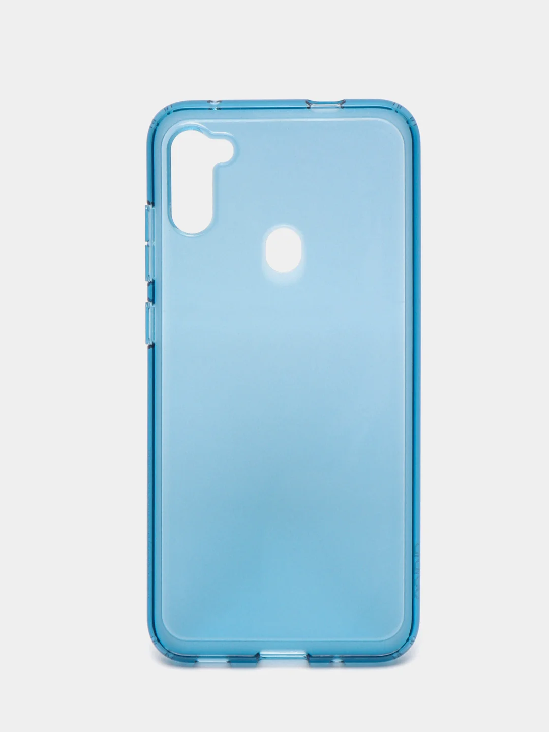 Голубой чехол силиконовый для Samsung Galaxy A11 накладка, плотный бампер Cover Araree
