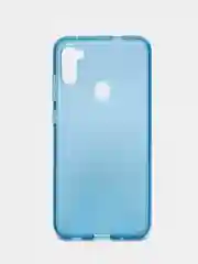 Голубой чехол силиконовый для Samsung Galaxy A11 накладка, плотный бампер Cover Araree