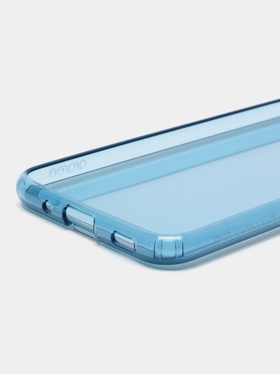 Голубой чехол силиконовый для Samsung Galaxy A11 накладка, плотный бампер Cover Araree