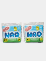 Подгузники-трусики NAO тонкие, 5 разме,р 12+ кг, БОКС, 2 уп по 34 шт