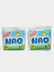 Подгузники-трусики NAO тонкие, 5 разме,р 12+ кг, БОКС, 2 уп по 34 шт
