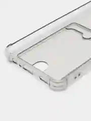 Черный чехол для Samsung Galaxy A12 / M12, Самсунг Галакси А12 / М12 прозрачный, с карманом для карты