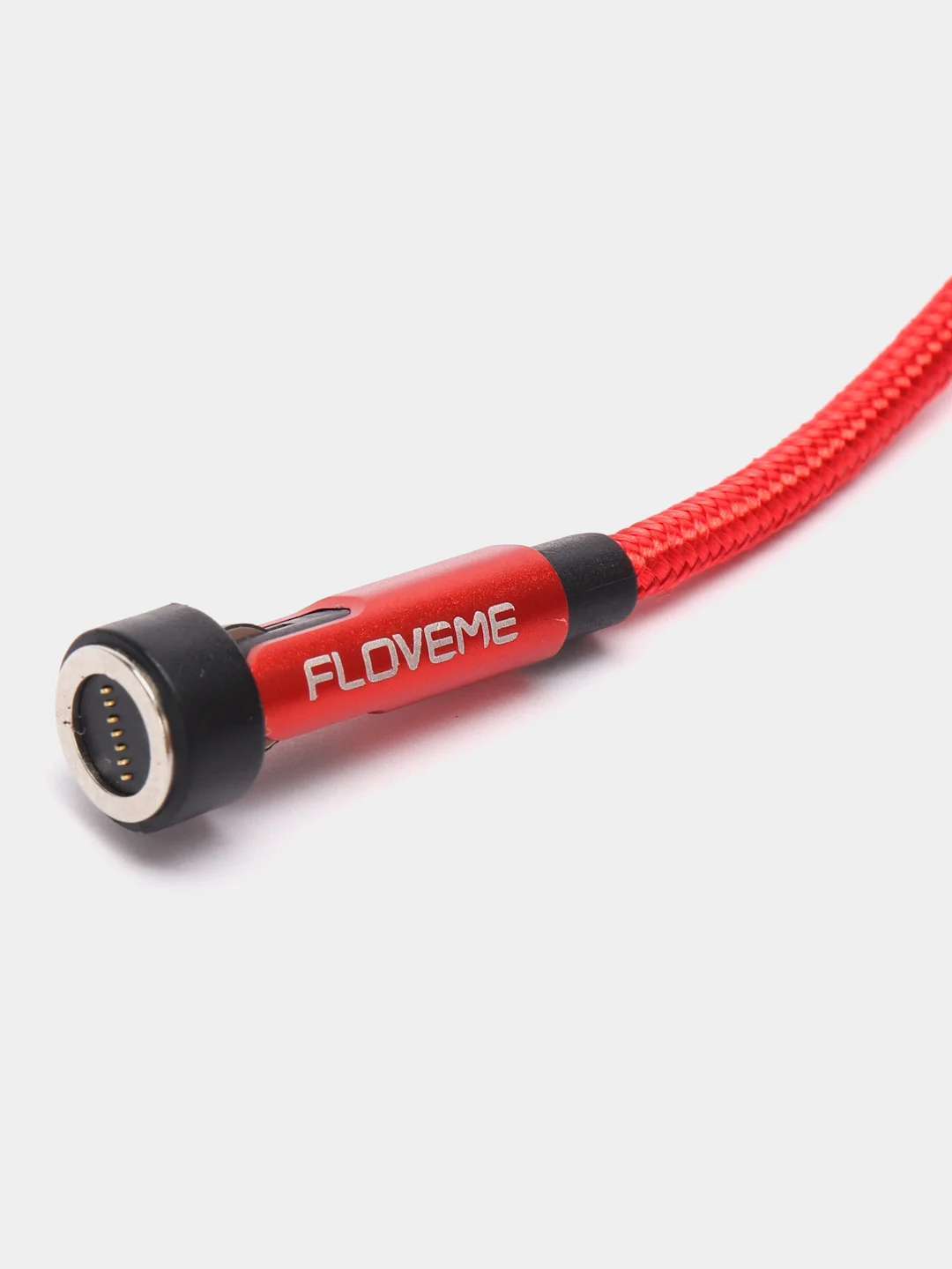 Алый магнитный кабель с быстрой зарядкой 3А Floveme разъемы, Micro-USB / Type-C /Lightning