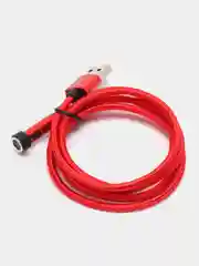 Алый магнитный кабель с быстрой зарядкой 3А Floveme разъемы, Micro-USB / Type-C /Lightning