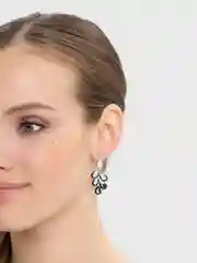 Черный крупные серьги вечерние, серьги с крупным камнем Xuping