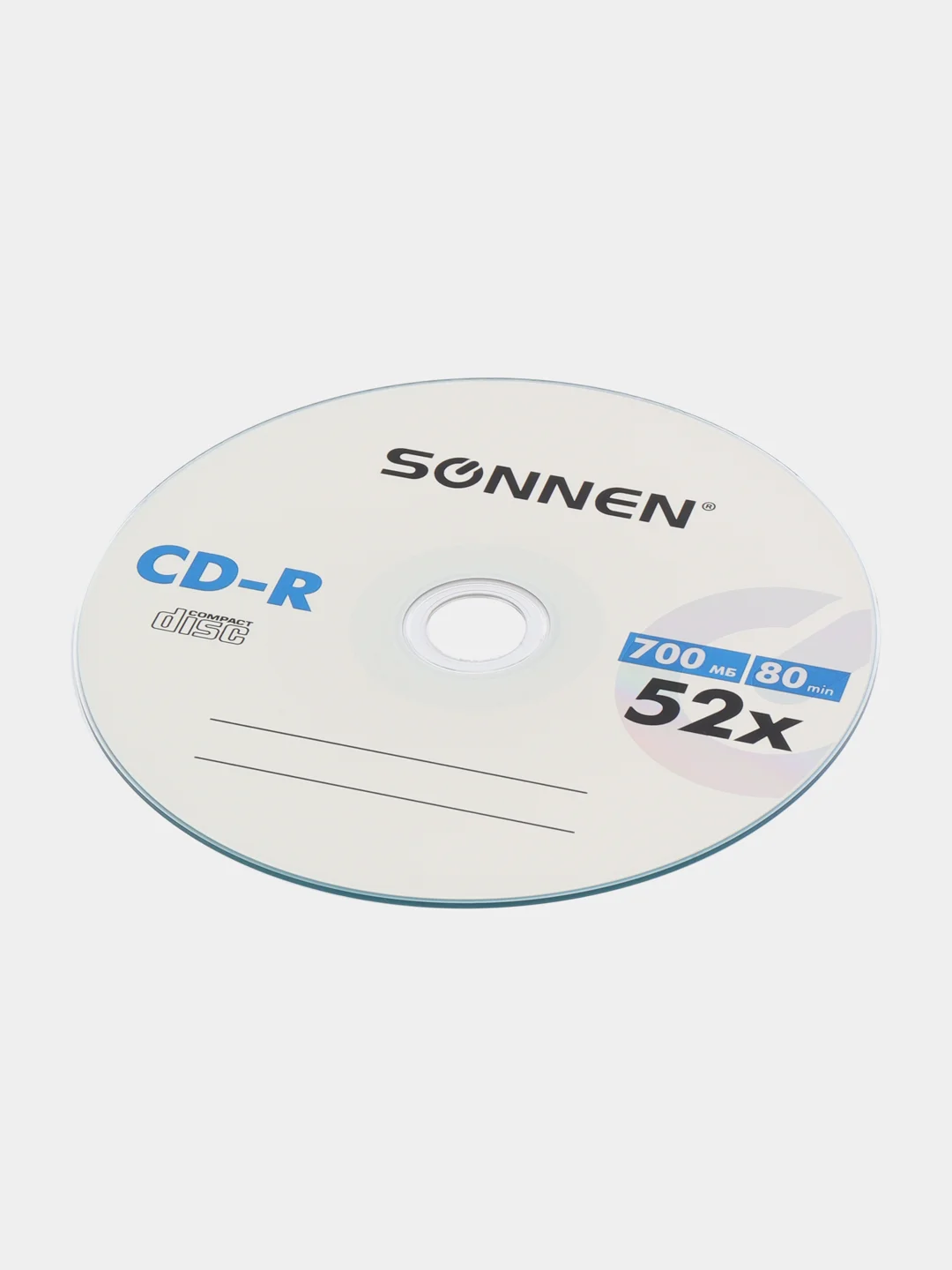 Диски CD-R (сд) для записи фото, музыки Sonnen, 700 Mb, 52x, бумажный конверт, 512573