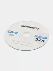 Диски CD-R (сд) для записи фото, музыки Sonnen, 700 Mb, 52x, бумажный конверт, 512573