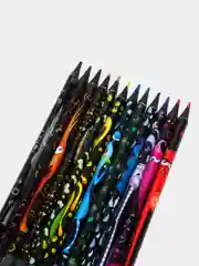 Карандаши цветные для рисования мягкие Maped Color Peps Black Monster, 12 цветов, 181986