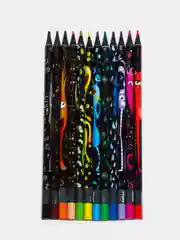 Карандаши цветные для рисования мягкие Maped Color Peps Black Monster, 12 цветов, 181986