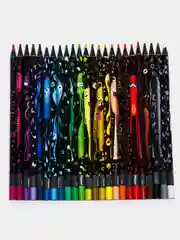 Карандаши цветные для рисования мягкие Maped Color Peps Black Monster, 24 цвета, 181987
