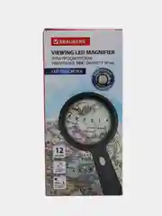 Лупа просмотровая, увеличительное стекло с Led-подсветкой, диаметр 90 мм, Brauberg, 455928