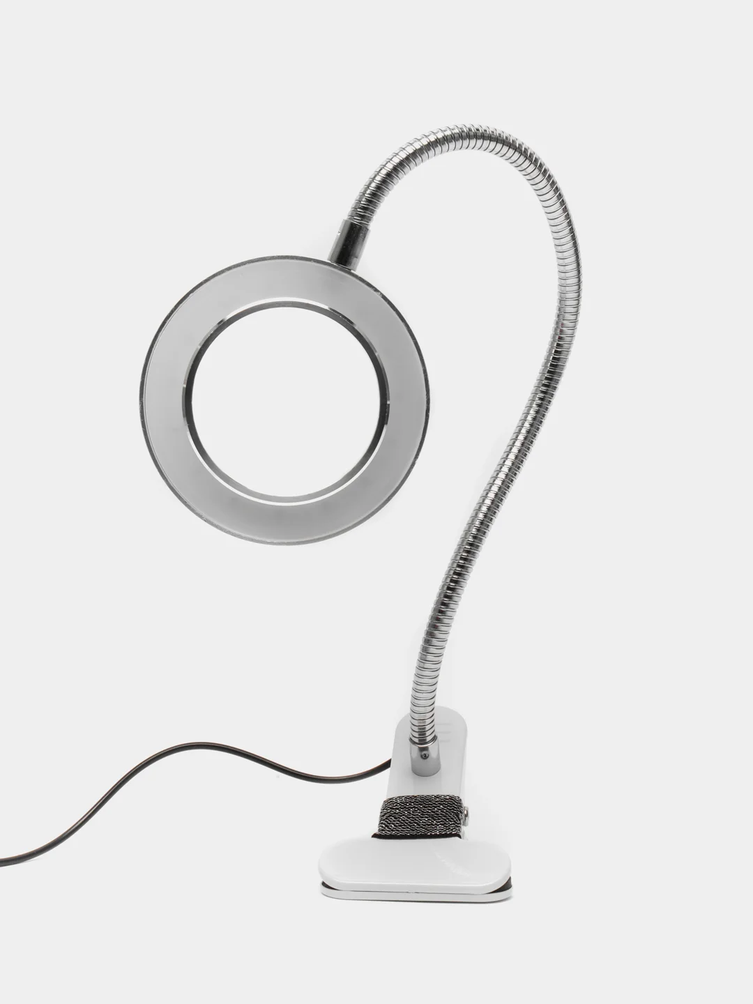 Лупа настольная, увеличительное стекло на прищепке с LED Подсветкой, BRAUBERG, 455931