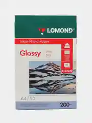 Фотобумага глянцевая, бумага для печати фото, А4, 200 г/м2, 50 листов, Lomond