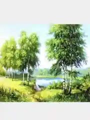 Лесной зеленый алмазная мозаика на подрамнике, 40 х 50 см, "Кул-Шариф, пейзаж,  природа,  лебеди, ангел"