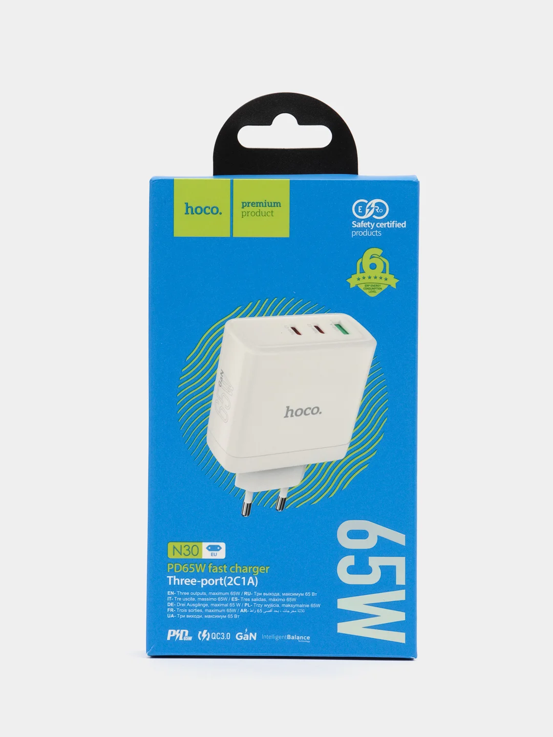 Сетевое зарядное устройство Hoco N30 65W, Gan