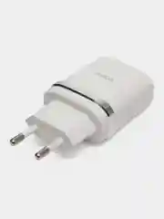 Белый сетевое зарядное устройство Hoco C12Q  + кабель micro USB Быстрая зарядка Quick Charge 3.0