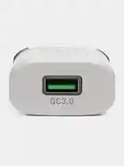 Белый сетевое зарядное устройство Hoco C12Q  + кабель micro USB Быстрая зарядка Quick Charge 3.0