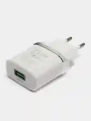 Белый сетевое зарядное устройство Hoco C12Q  + кабель micro USB Быстрая зарядка Quick Charge 3.0