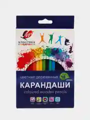 Цветные карандаши, 18 цветов, "Классика", шестигранные
